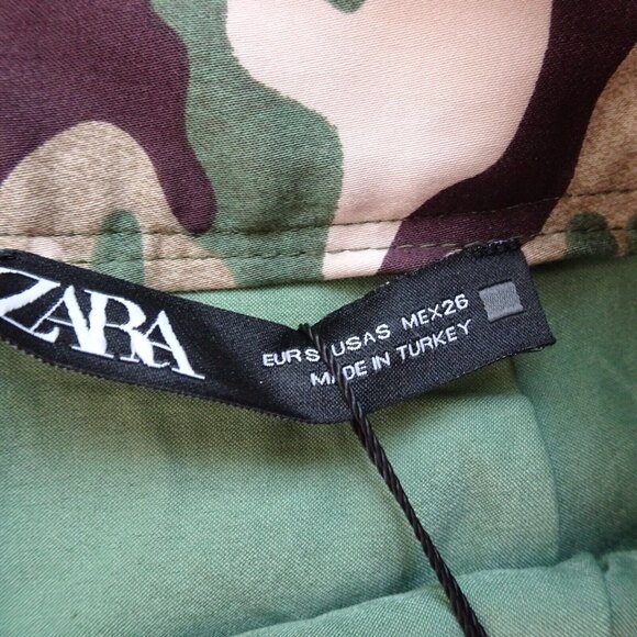 New ZARA Camo Printed Skort Skirt Shorts Camouflage Golf Hiking Active Casual S - Picture 8 of 13